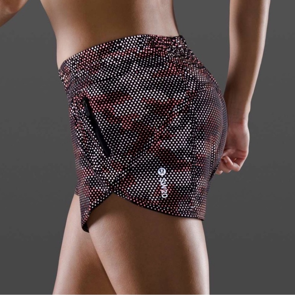 lululemon seawheeze Red Reflective Tracker Shorts